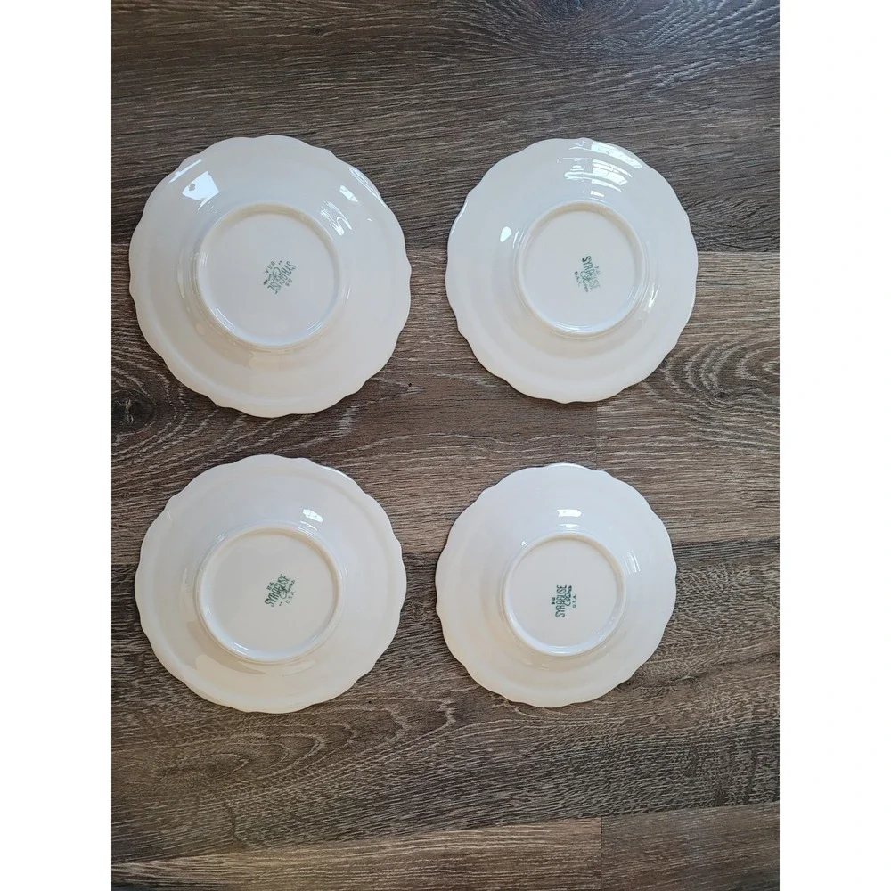Vintage Syracuse China Bread Plate Apple Blossom Park Lane Mid-Century Modern x4